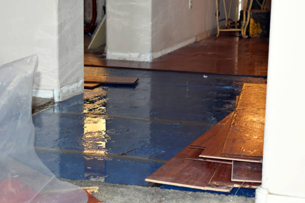 Professional Flood Damage Restoration technician working in Andover, NJ